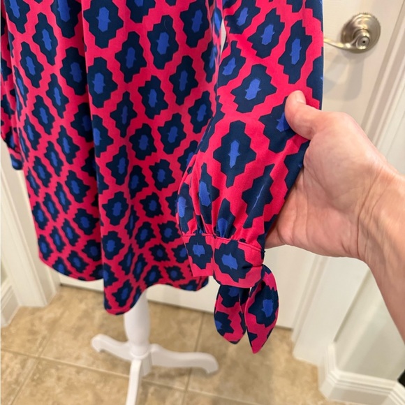 Mud Pie geometric Pink and Blue Tunic Dress size Small - Picture 2 of 7